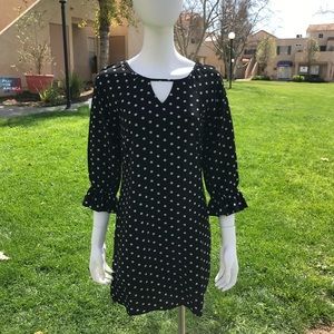 Molly Bracken Black Polka Dot Long Sleeve Dress S